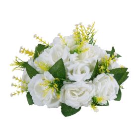 Flower Balls Arrangement Bouquet 10 PCS, 9.5-Inch Diameter Artificial Flower Balls Wedding Rose Centerpieces